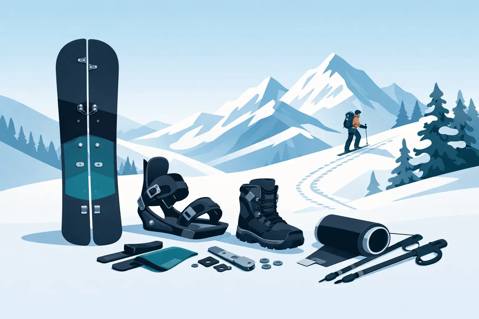 Splitboard oppsett for nybegynnere