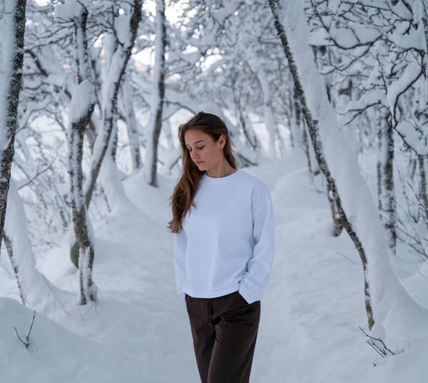 Pre Apres Boxy Long Sleeve White