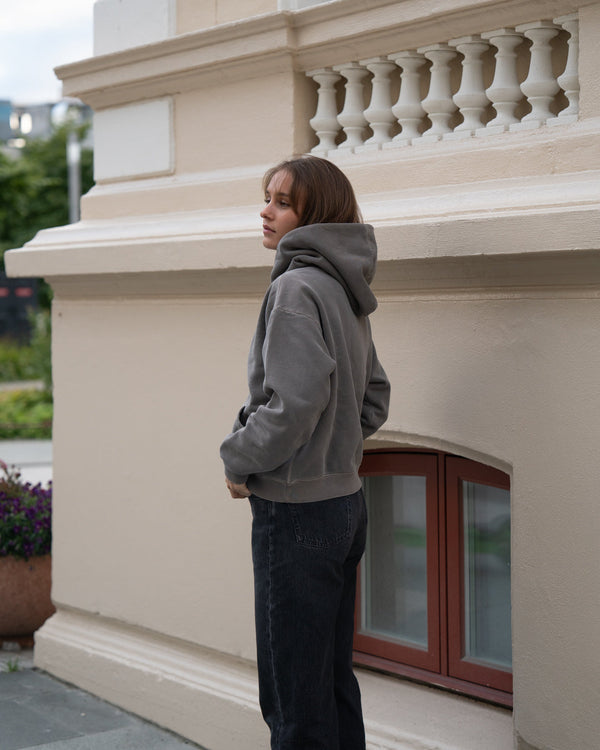 Pre Apres Washed Zip Up Hoodie w