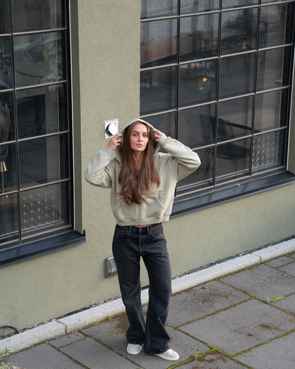 Pre Apres Washed Zip Up Hoodie w