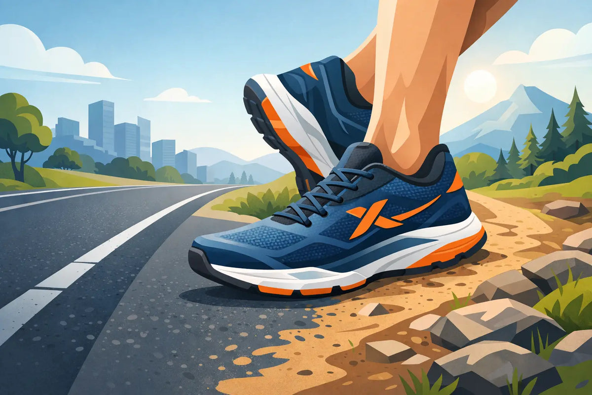 Xtep shoes for løping på asfalt og sti