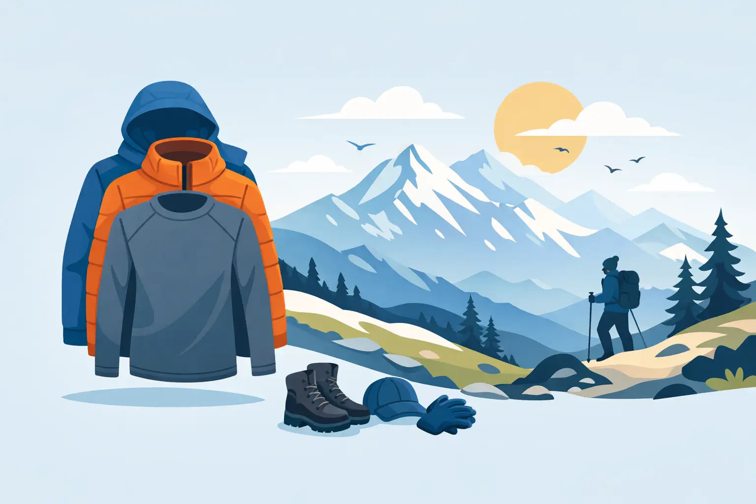 Mountain layering system guide for fjellet