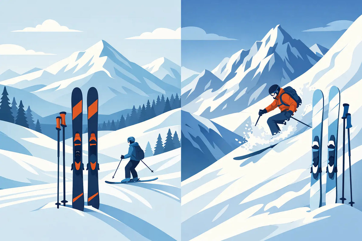 DPS ski-sammenligning for fjell og frikjøring