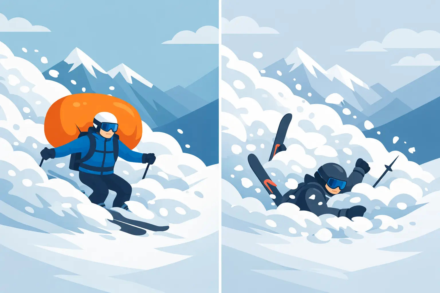 Avalanche airbag vs no airbag