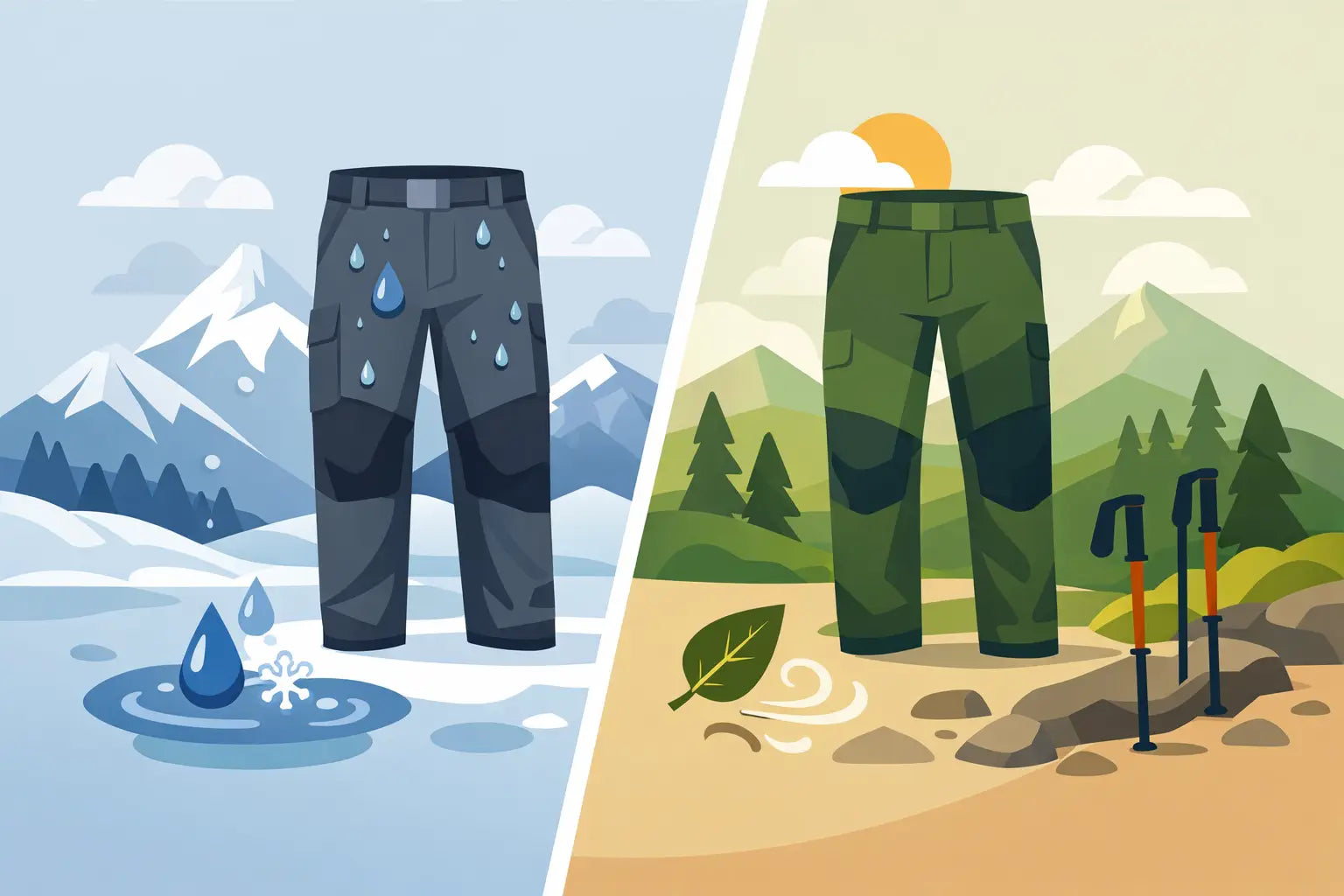 Gore-Tex vs softshell pants