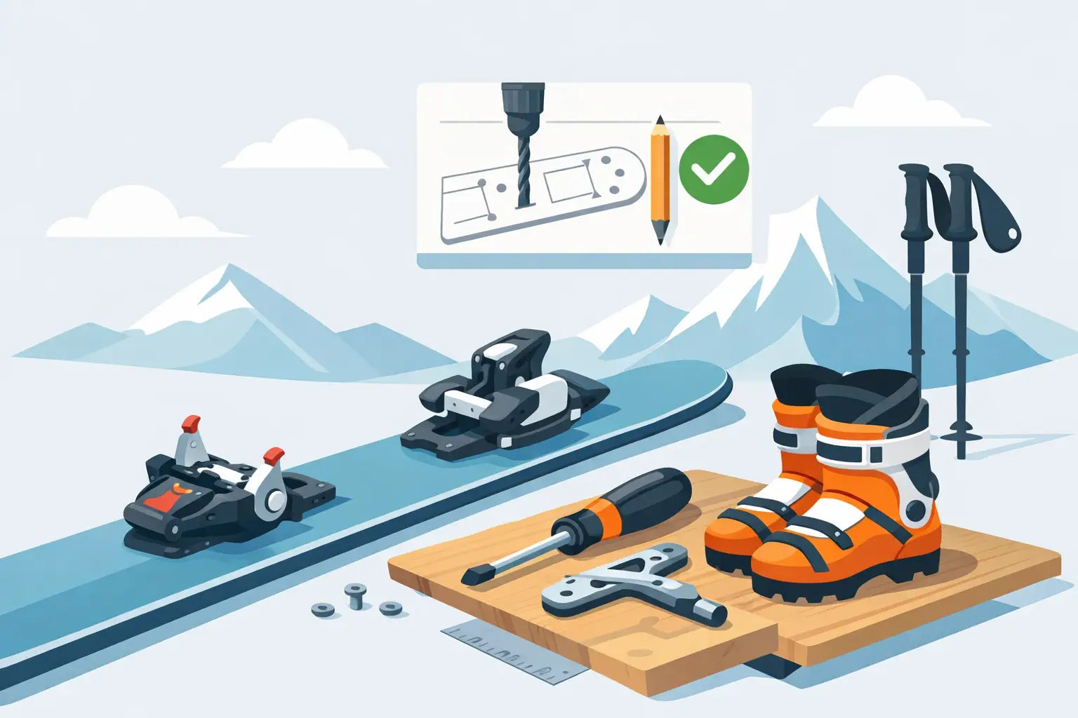 Ski touring bindings mounting tips som fungerer