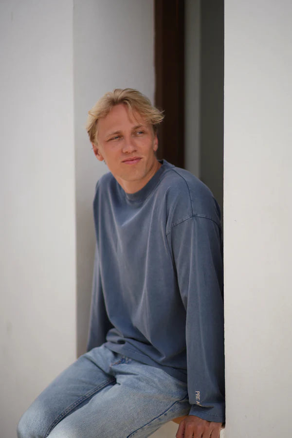 Pre Apres Boxy Long Sleeve - Blue Sea