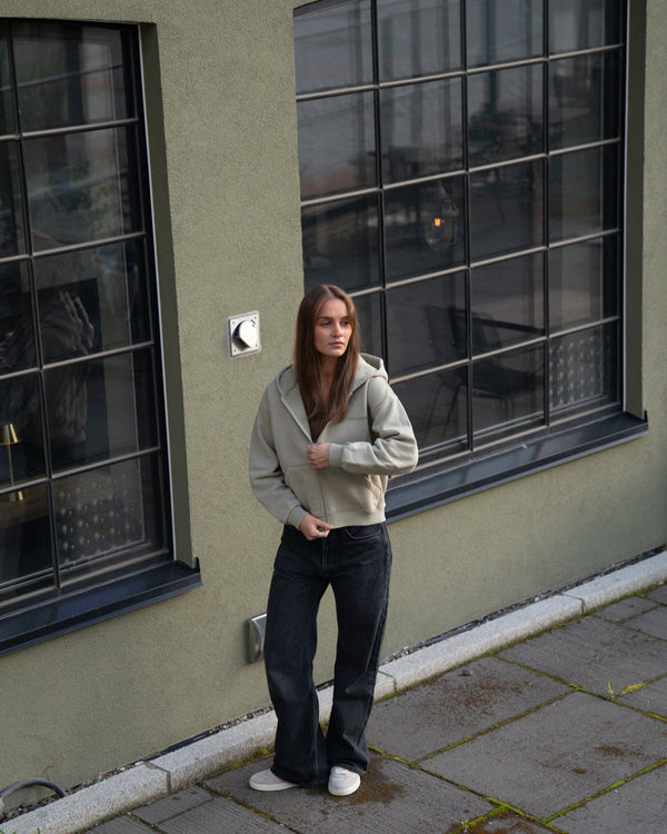 Pre Apres Washed Zip Up Hoodie w