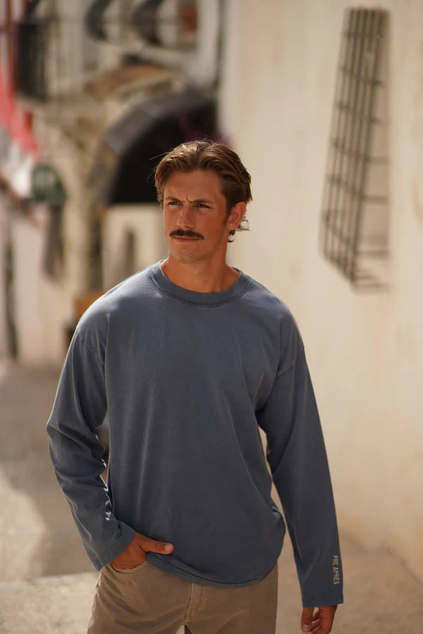 Pre Apres Boxy Long Sleeve - Blue Sea