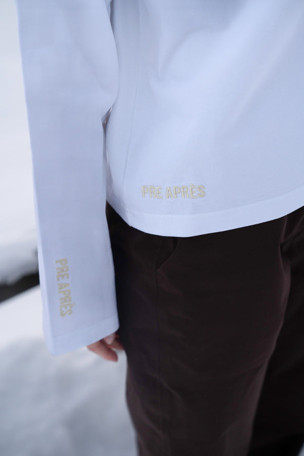 Pre Apres Boxy Long Sleeve White