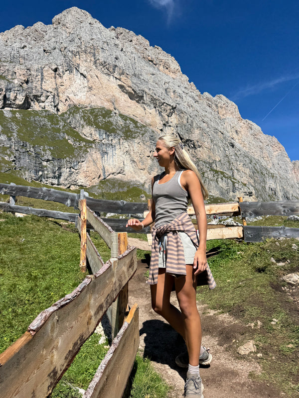 Pre Apres Tank Top, Soft Brown