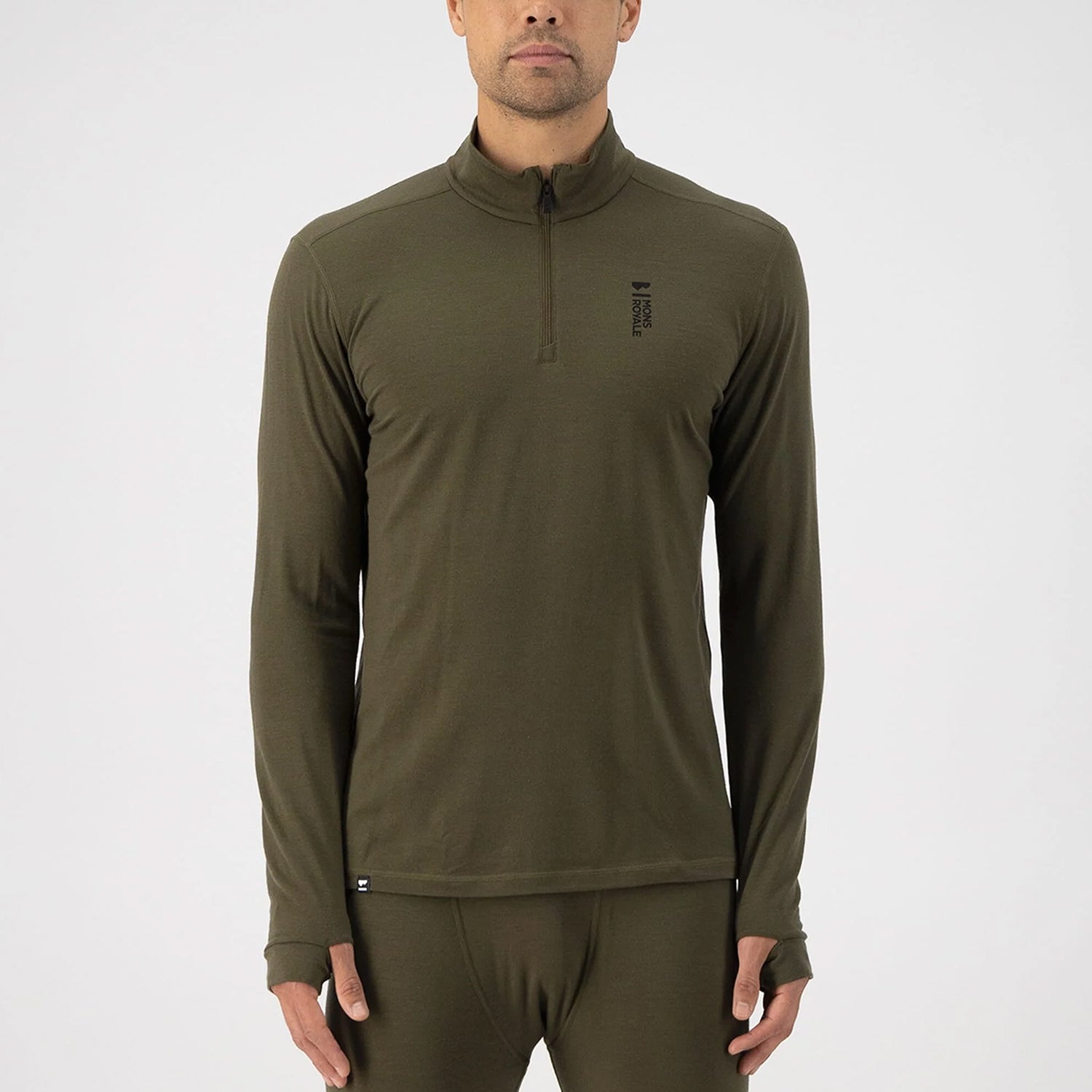 Mons Royale Cascade Merino Base Layer 1/4 Zip Long Sleeve